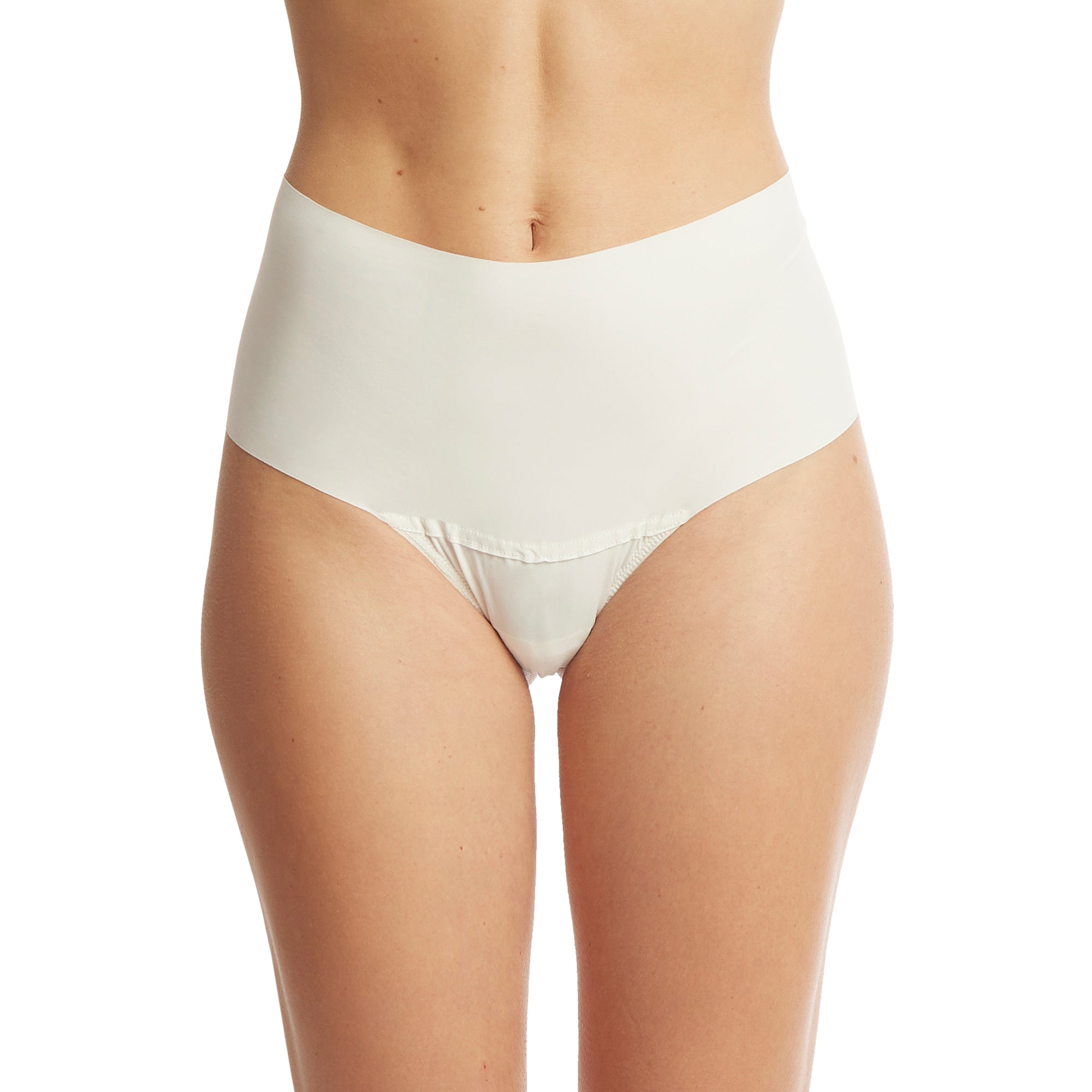 Breathesoft Hi-Rise Thong | Linen (White)