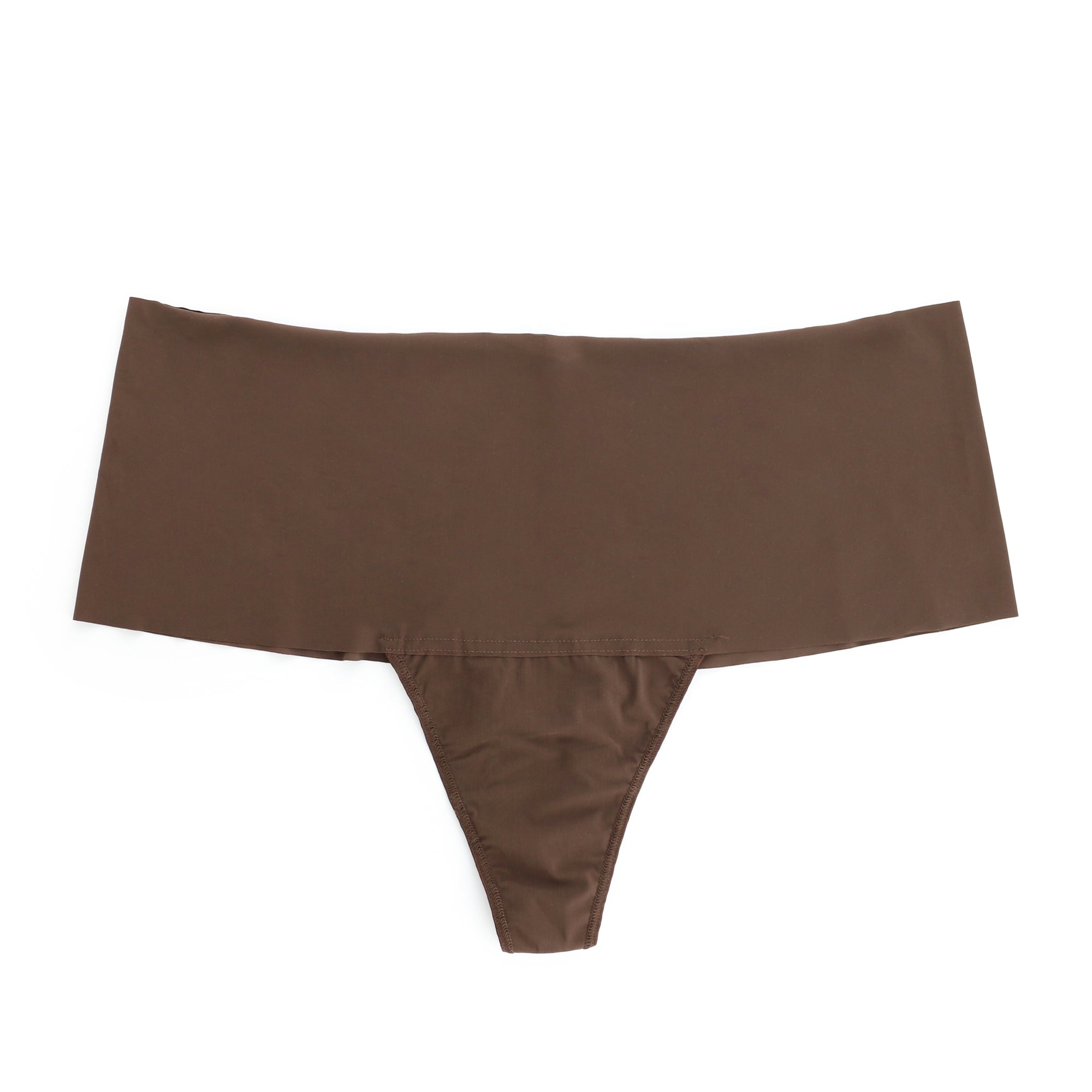 Plus Size Breathesoft Hi-Rise Thong | Mahogany