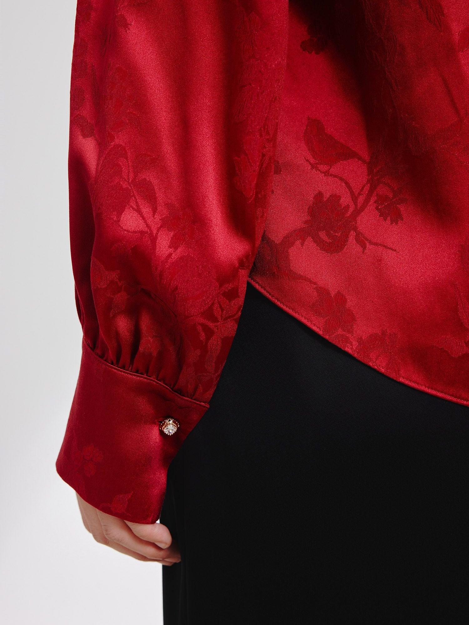 Silk Printed Shirt | Wine Red
