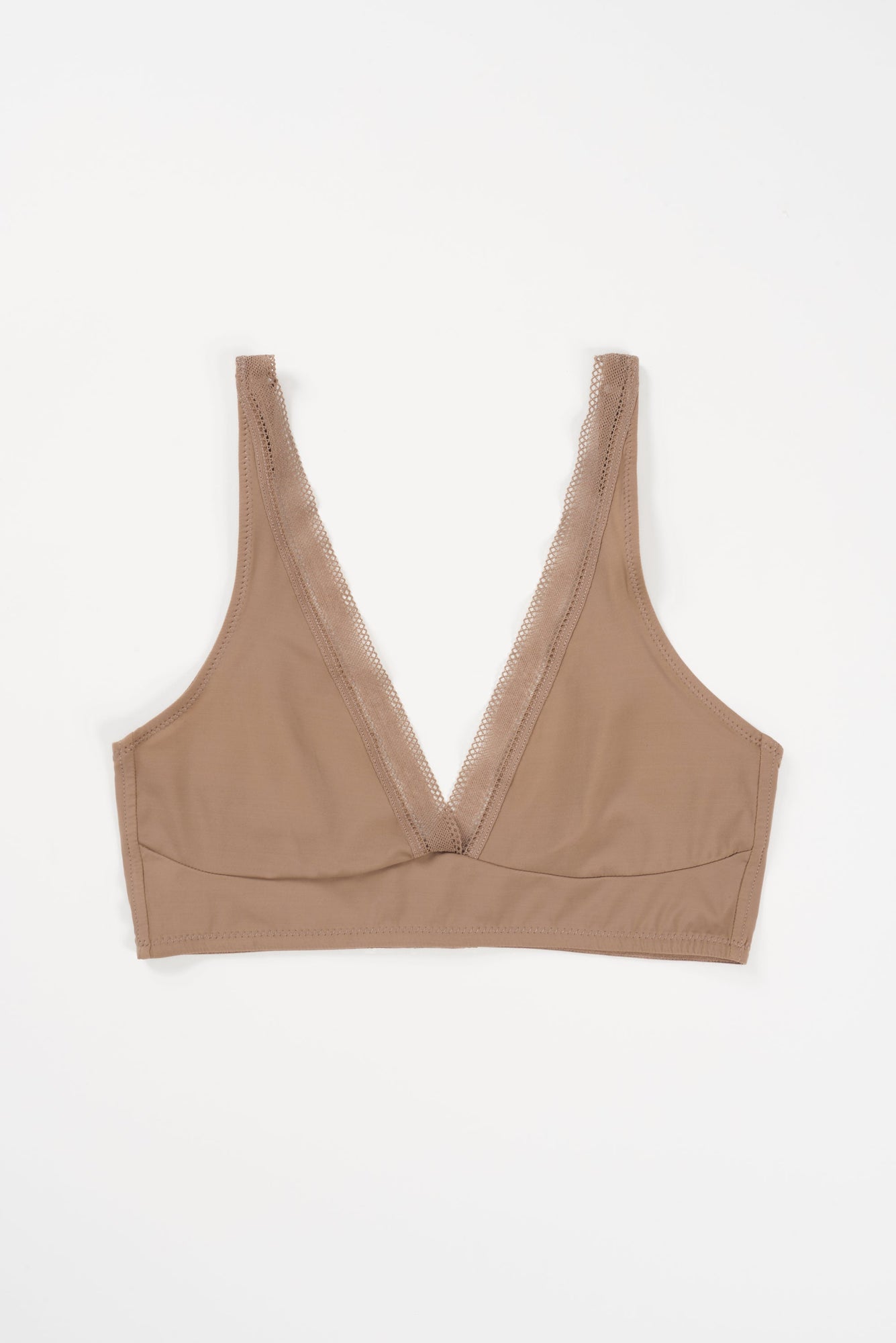 Nano Soft Cup Plunge Bra | Taupe