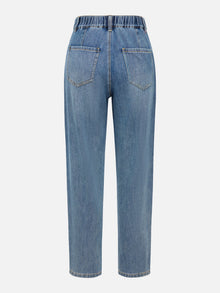 Four-way Stretch Rhinestone Jeans | Blue