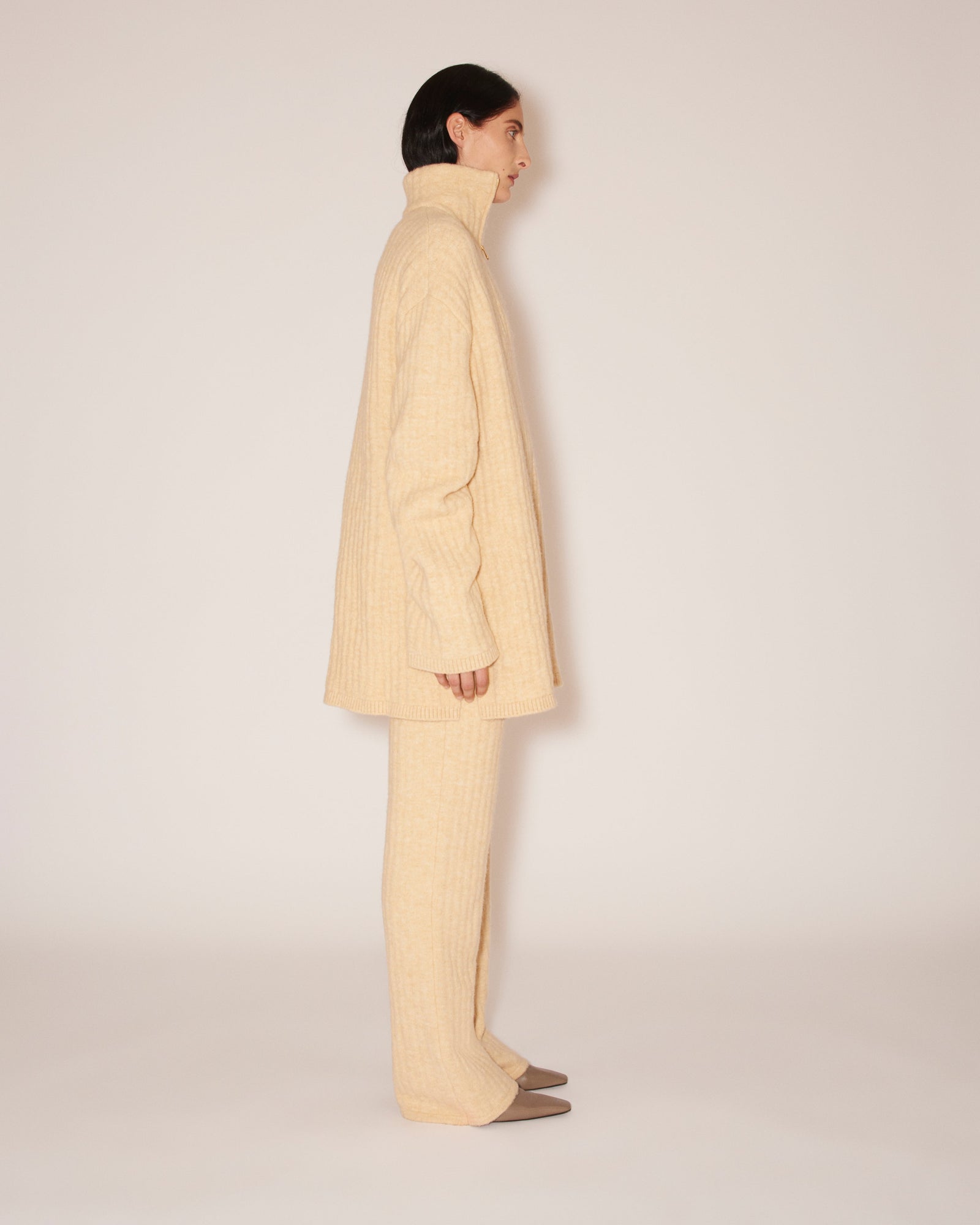 Shad Knitted Straight-Leg Pants | Cream