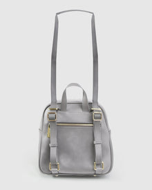 Camila Leather Backpack | Grey