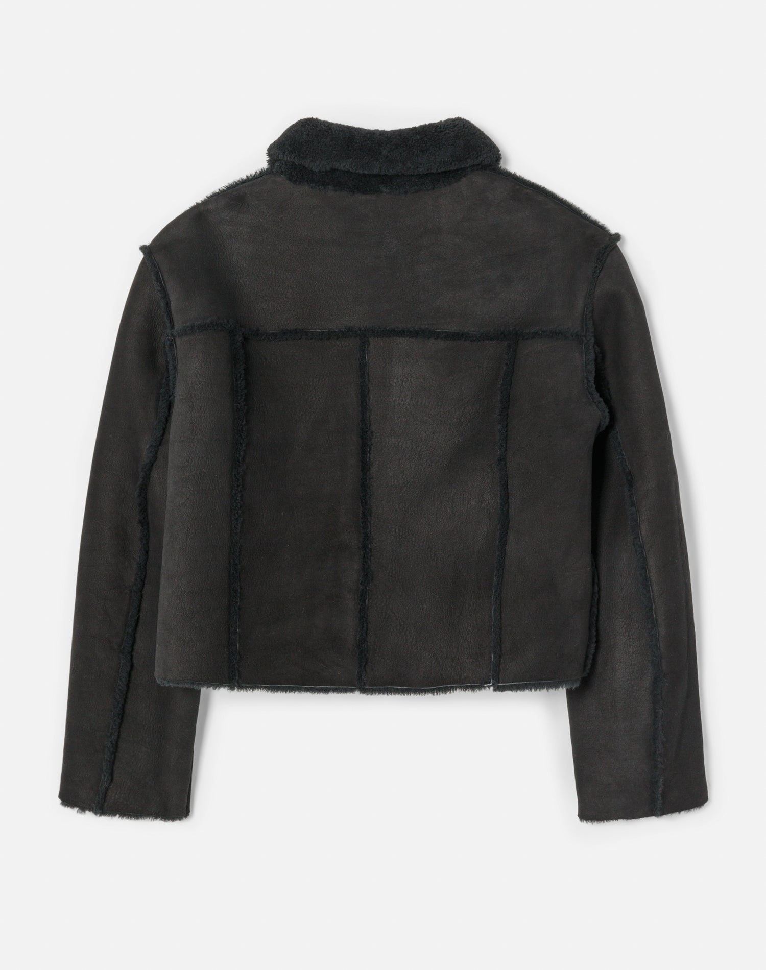 Reversible Shearling Boxy Jacket | Black Shearling