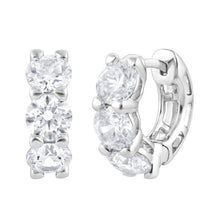 3.00 CT Round Lab-Grown Diamond | Huggie Hoops Earrings | 14K White Gold