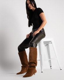 Womens | Keria Cow Suede Boot | Tan