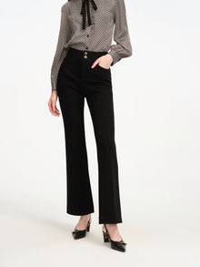 High Waist Flared legs Pants | Black