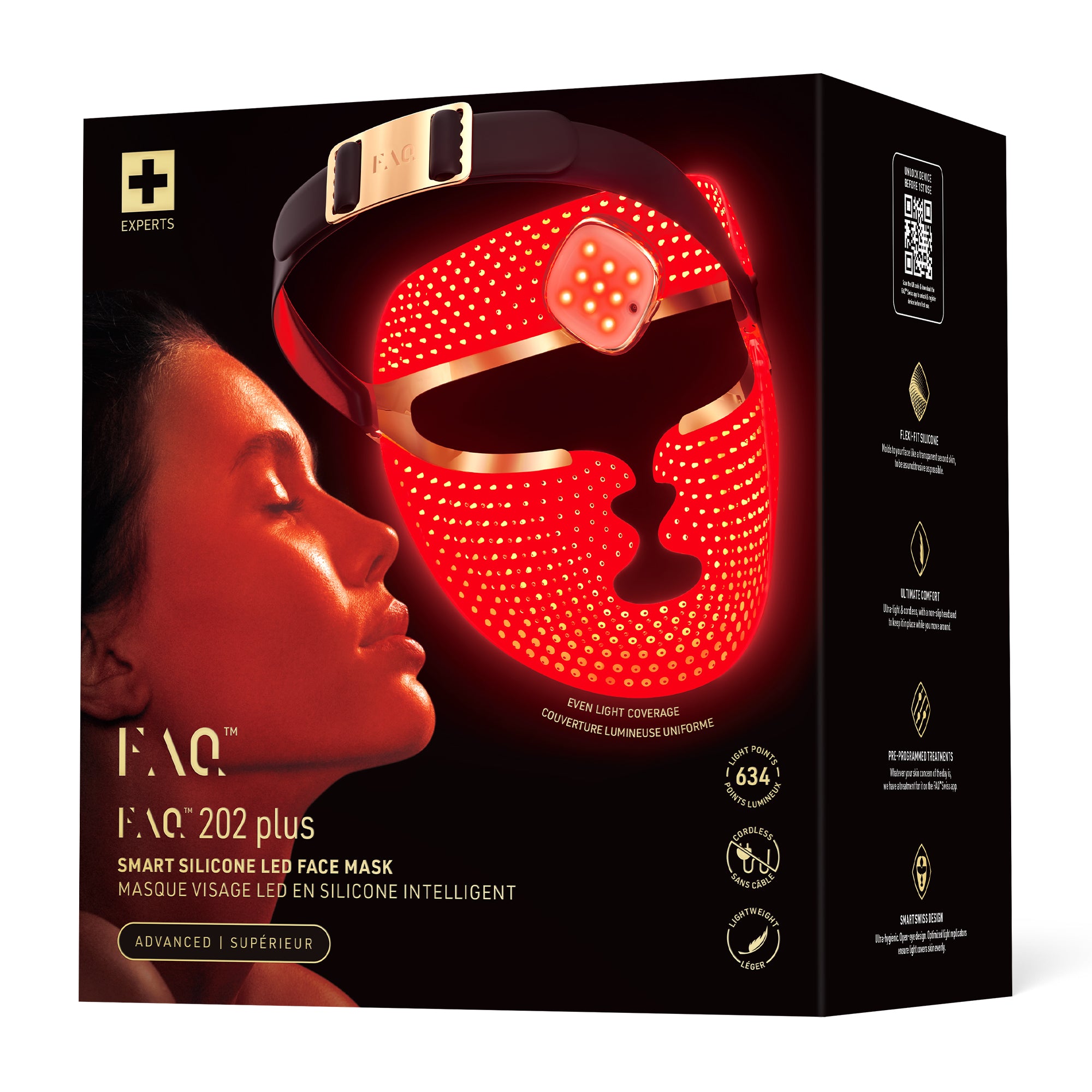 FAQ™ 202 plus Wireless Silicone LED + Near-Infrared Face Mask | Face