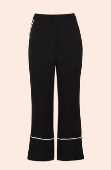 Equestrian Jacquard Tipped Pant | Black