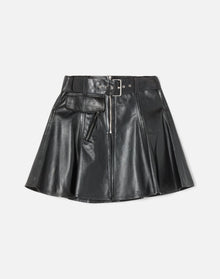 Leather Moto Skirt | Black Leather