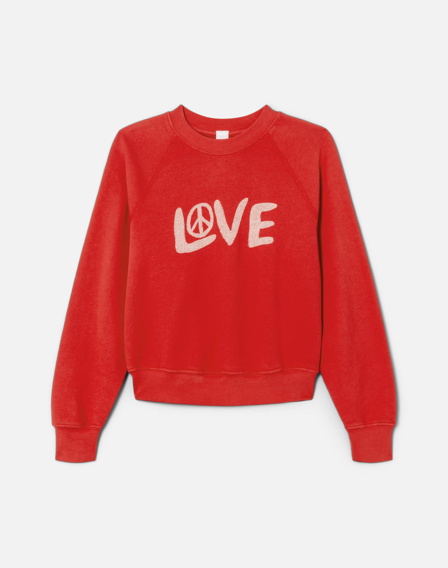 Womens | Classic Crewneck Love And Peace | Heritage Red