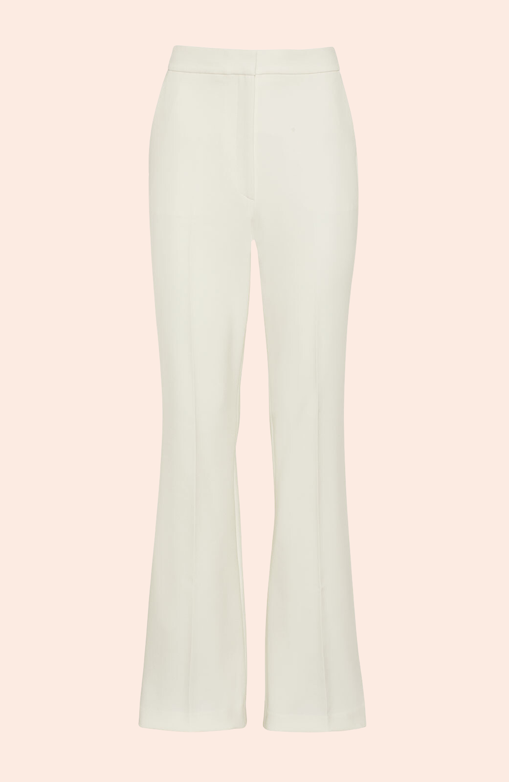 Stretch Crepe Contrast Detail Pant | Ivory