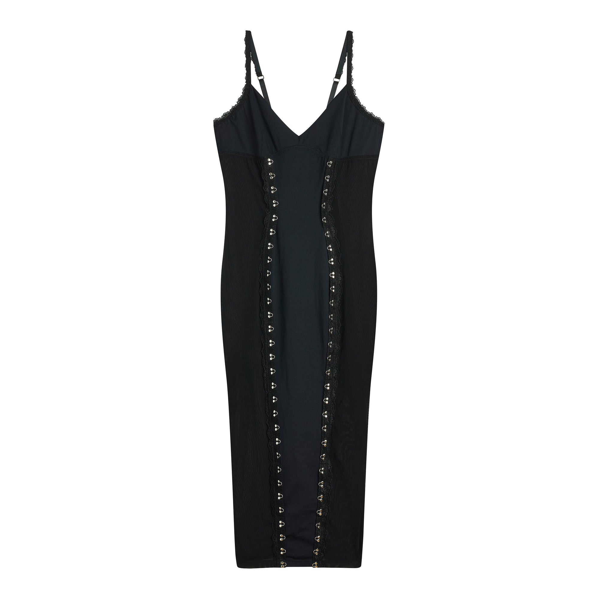 Hook & Eye Slip Dress | Black