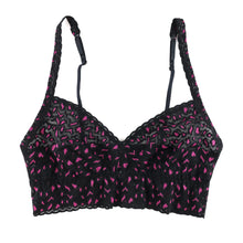 Cross-Dyed V-Neck Bralette | Black/Tulip Pink