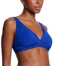 Swim Wrap Bikini Top | Poolside (Blue-Solid)
