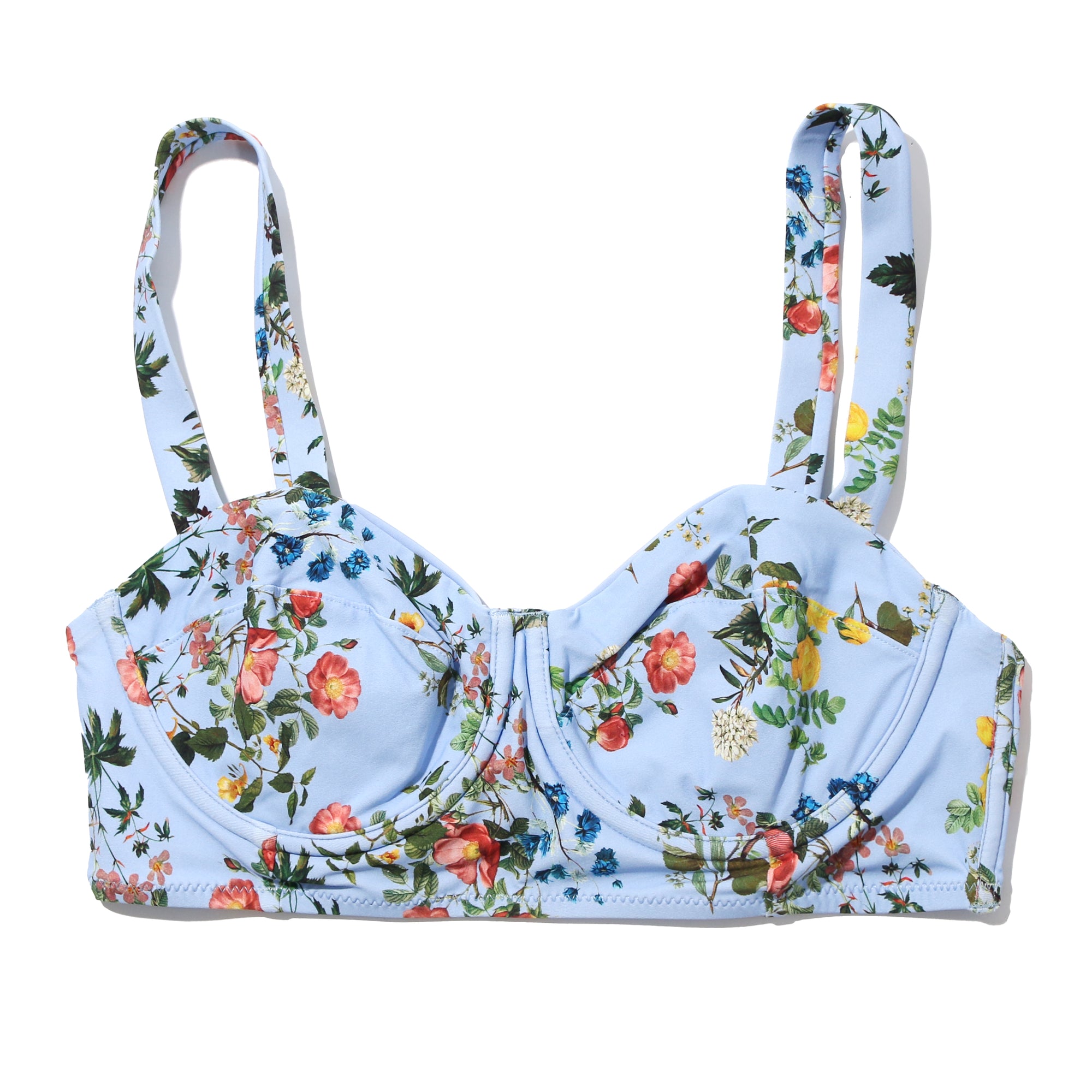 Swim Balconette Bikini Top | Thankful (Blue)