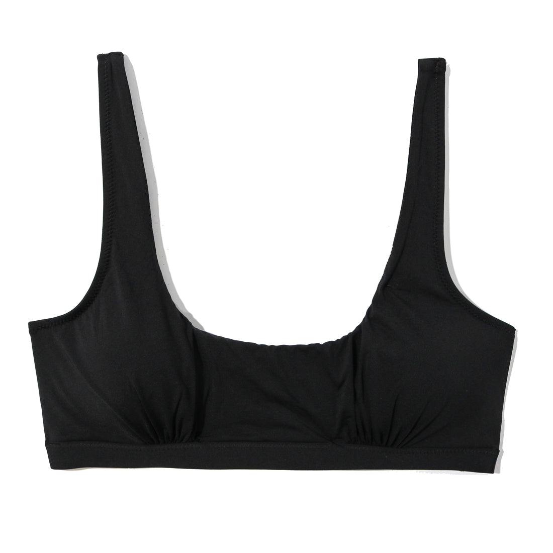 Swim Sqaure Neck Top | Black