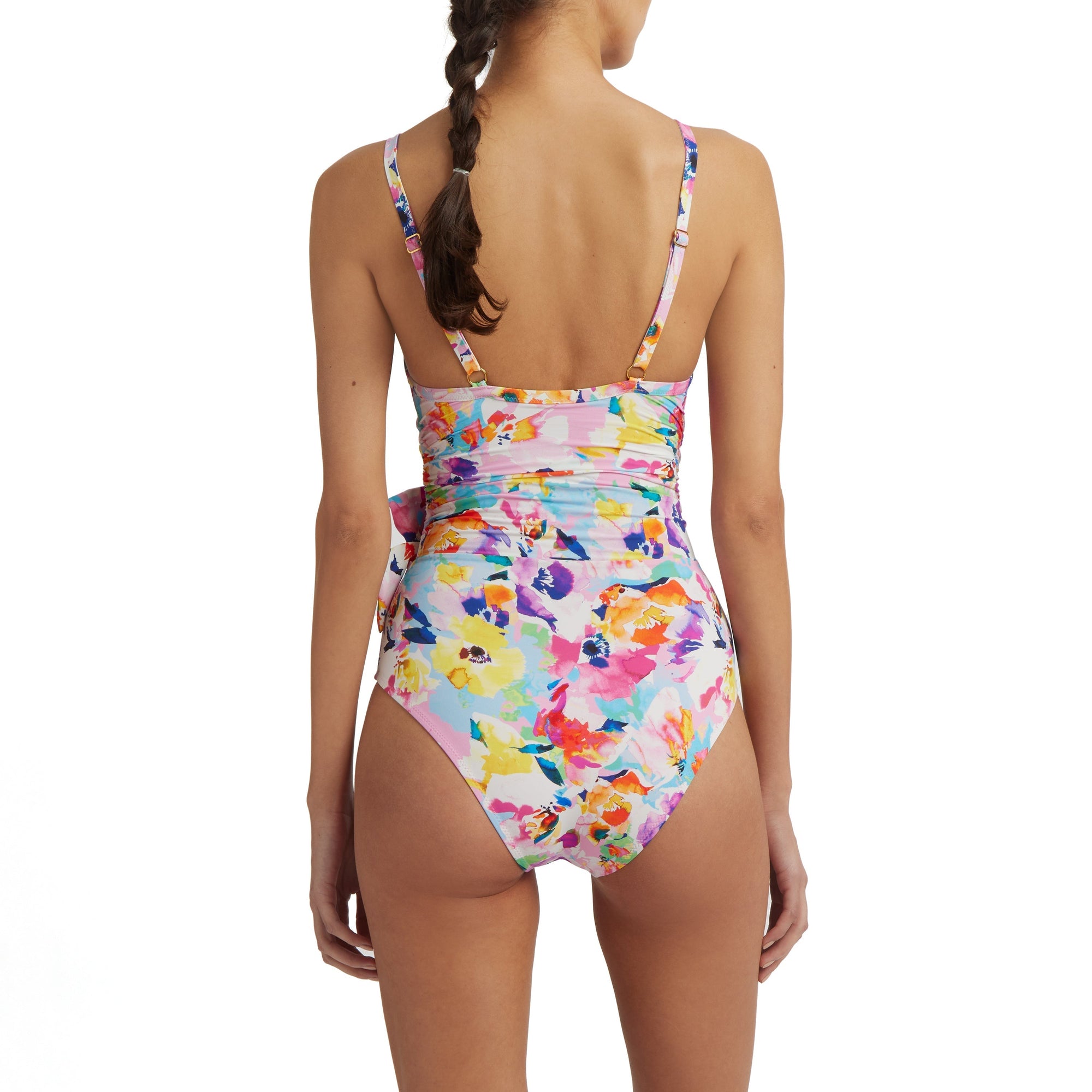 Swim Wrap One Piece | Watercolored