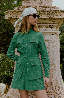 Stretch Seersucker Short | Green