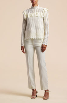 Chevron Lace Top | Gardenia