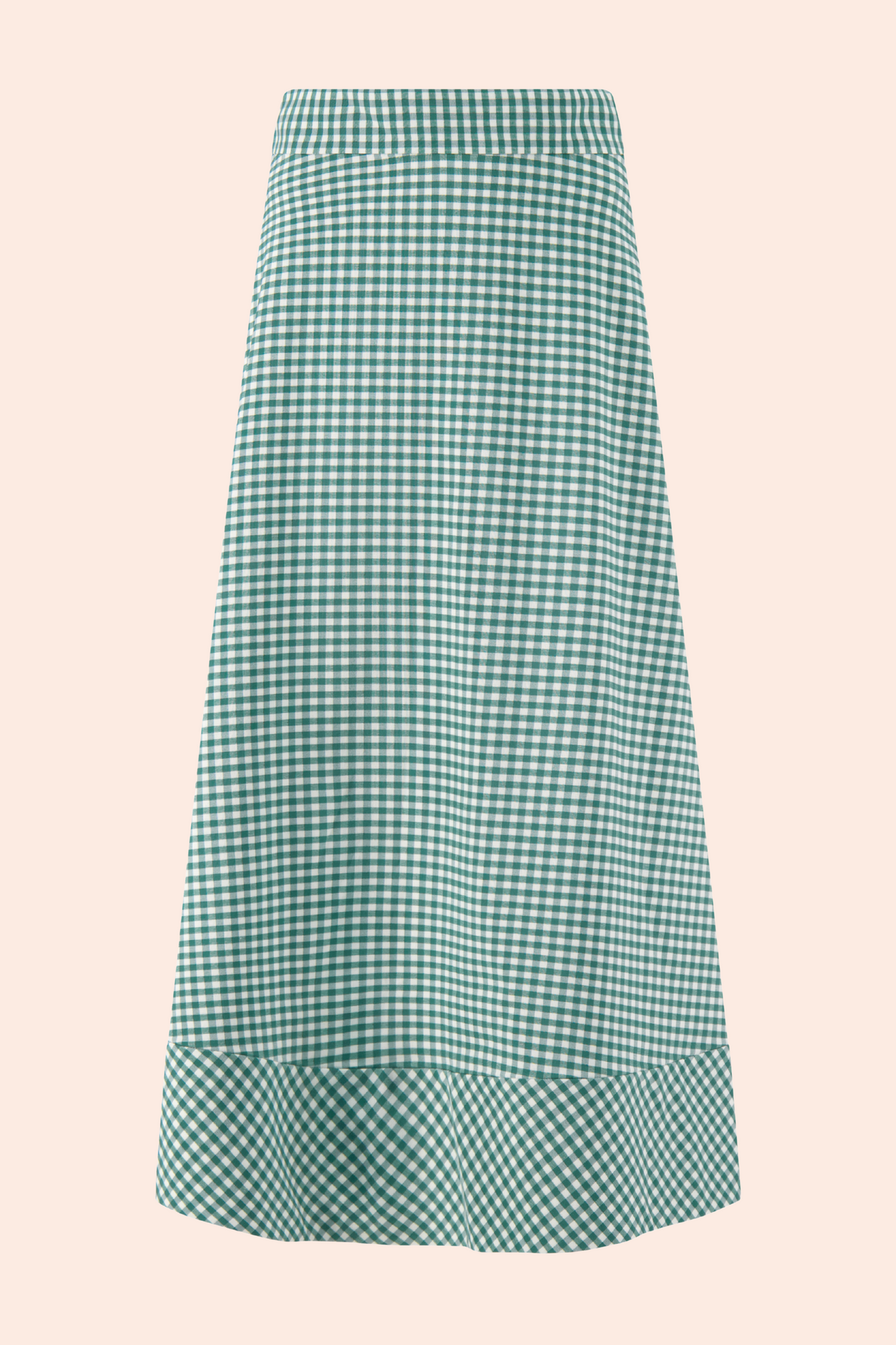 Stretch Plaid Skirt | Green