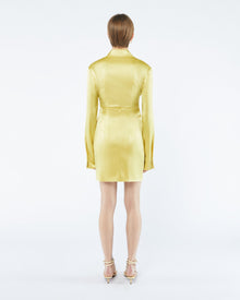 Womens | Nilla Slip Satin Mini Skirt | Yellow