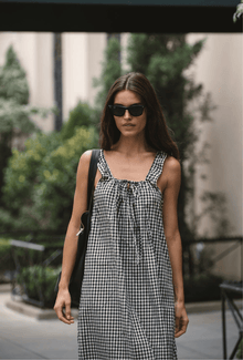 The Sienna Midi Dress | Tuxedo Plaid