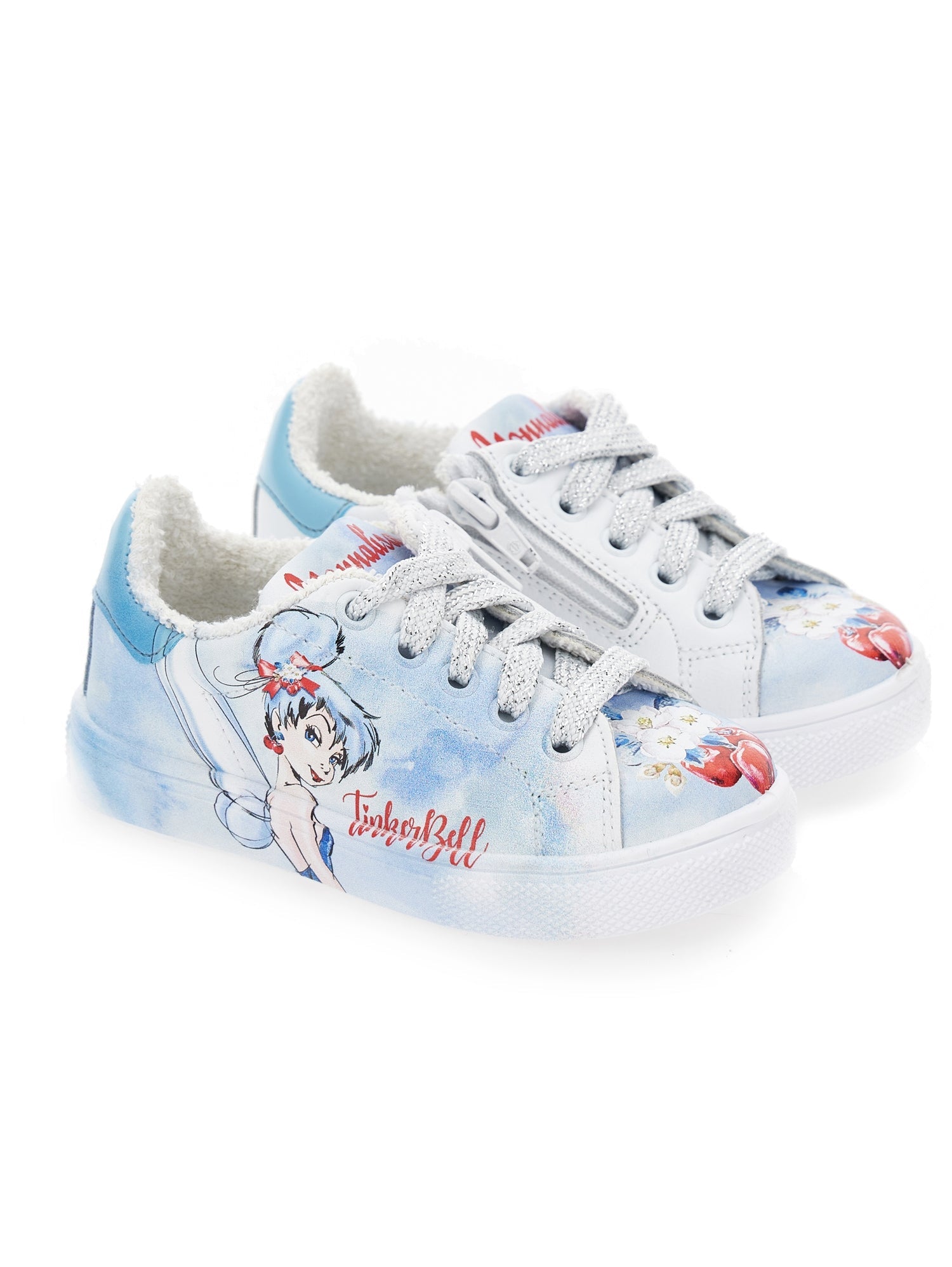 Girls | Tinkerbell Print Sneakers | Cream/Cloud