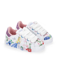 Girls | Bycast Sneakers With Alice Print | Pink/Cloud