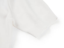 Short-Sleeve V-Neck Knit Cardigan | White
