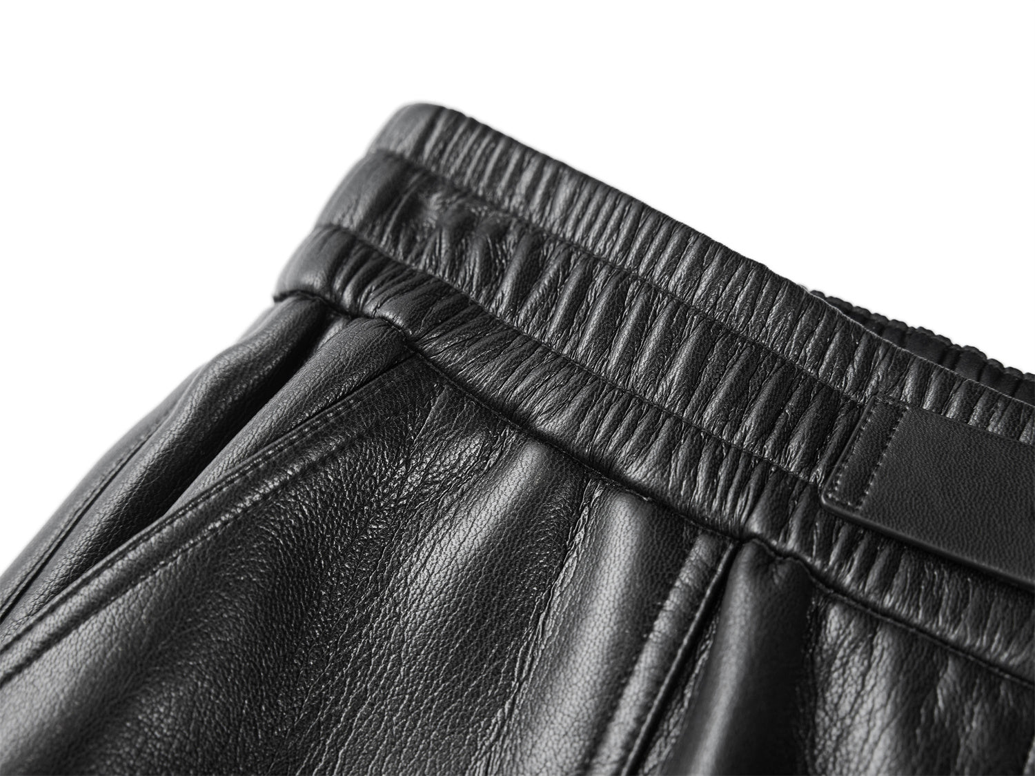 Fashion Wide-Leg Leather Pants | Black