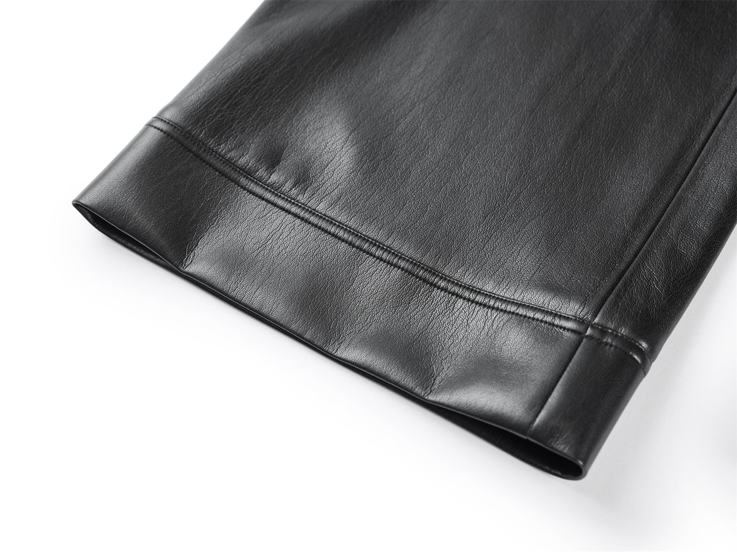 Fashion Wide-Leg Leather Pants | Black