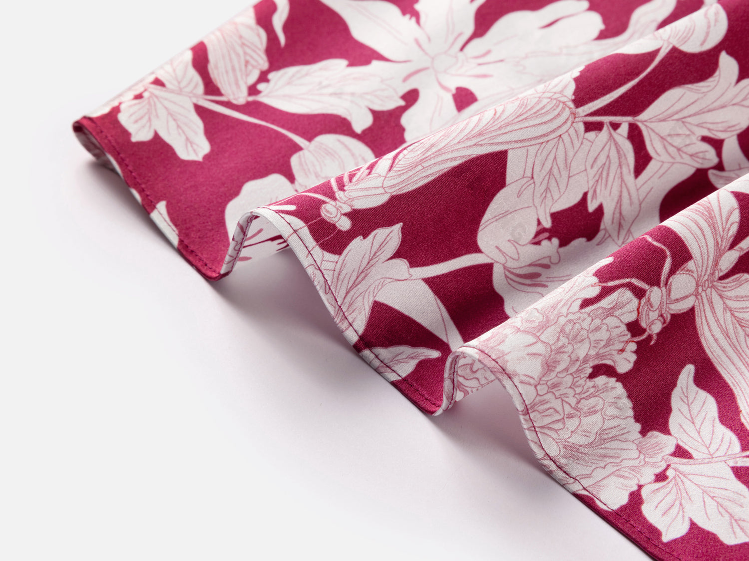 Silk Printed Dress | Red