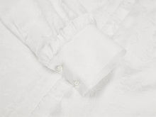 Emphasized Silk Placket Shirt | White