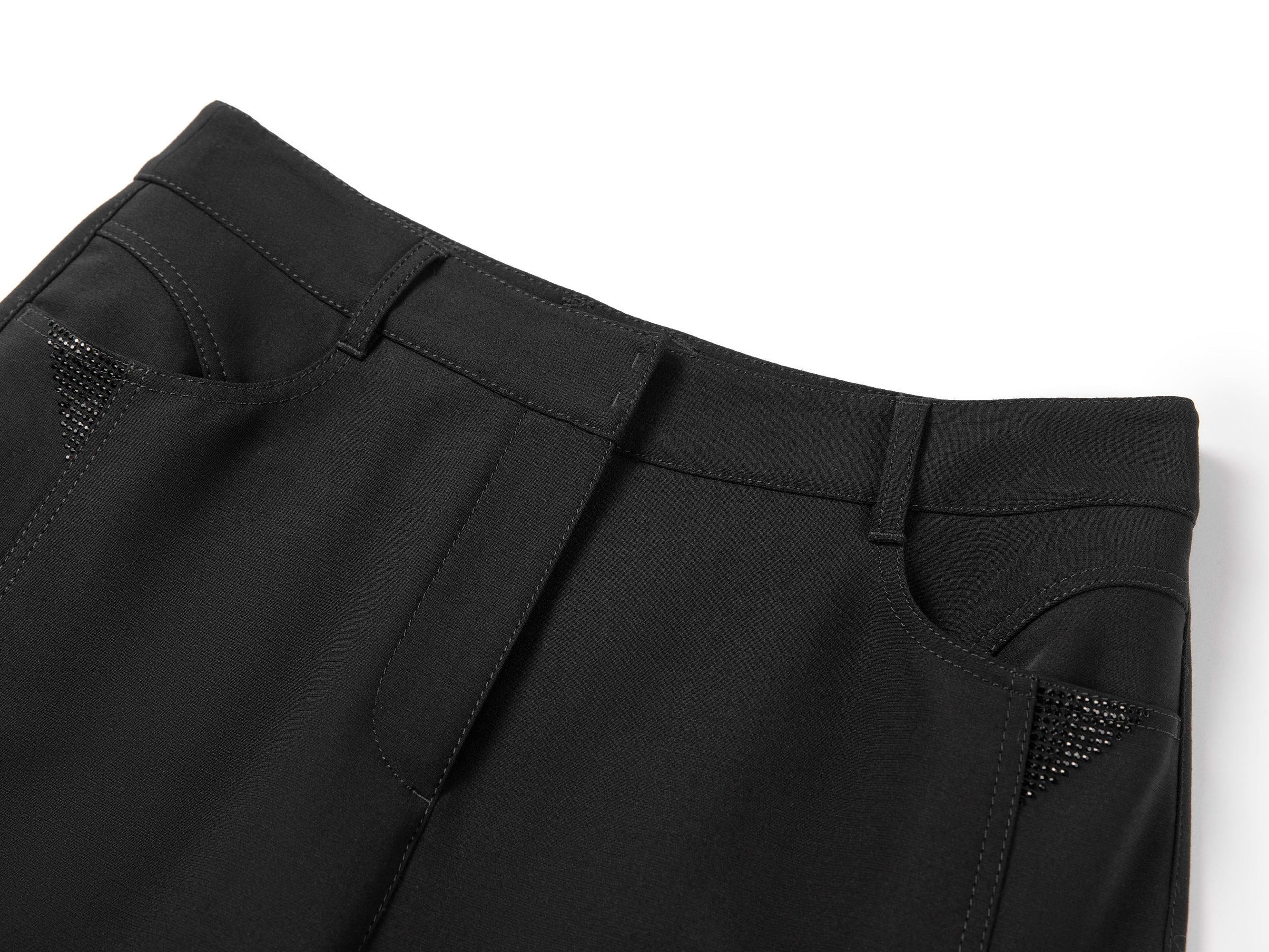 Jean Style Pocket Straight Leg Trouser | Black