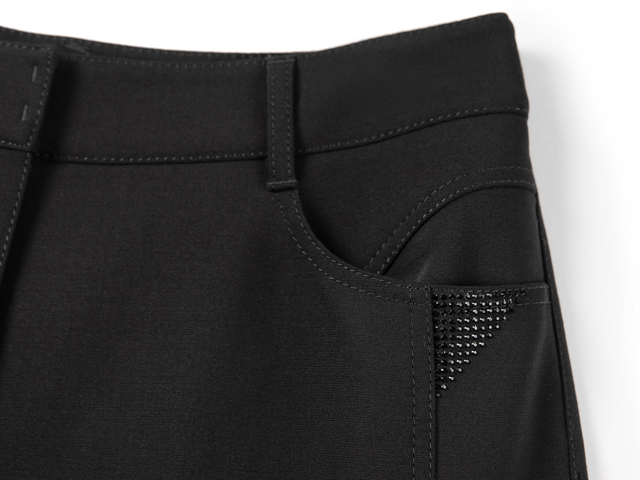 Jean Style Pocket Straight Leg Trouser | Black