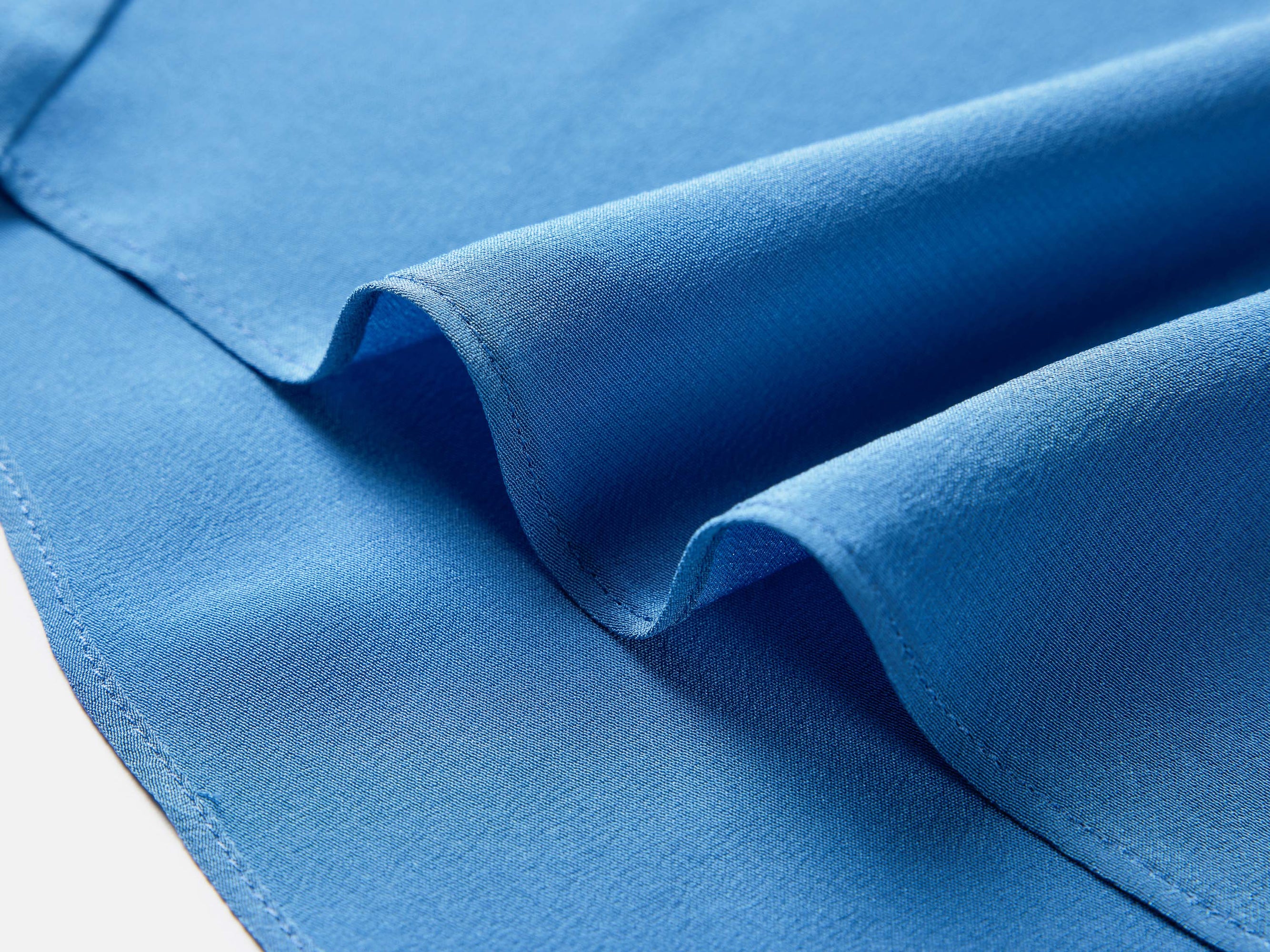 Silk Pleated Blouse | Blue