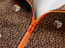 Cotton Printed Jacket | Brown