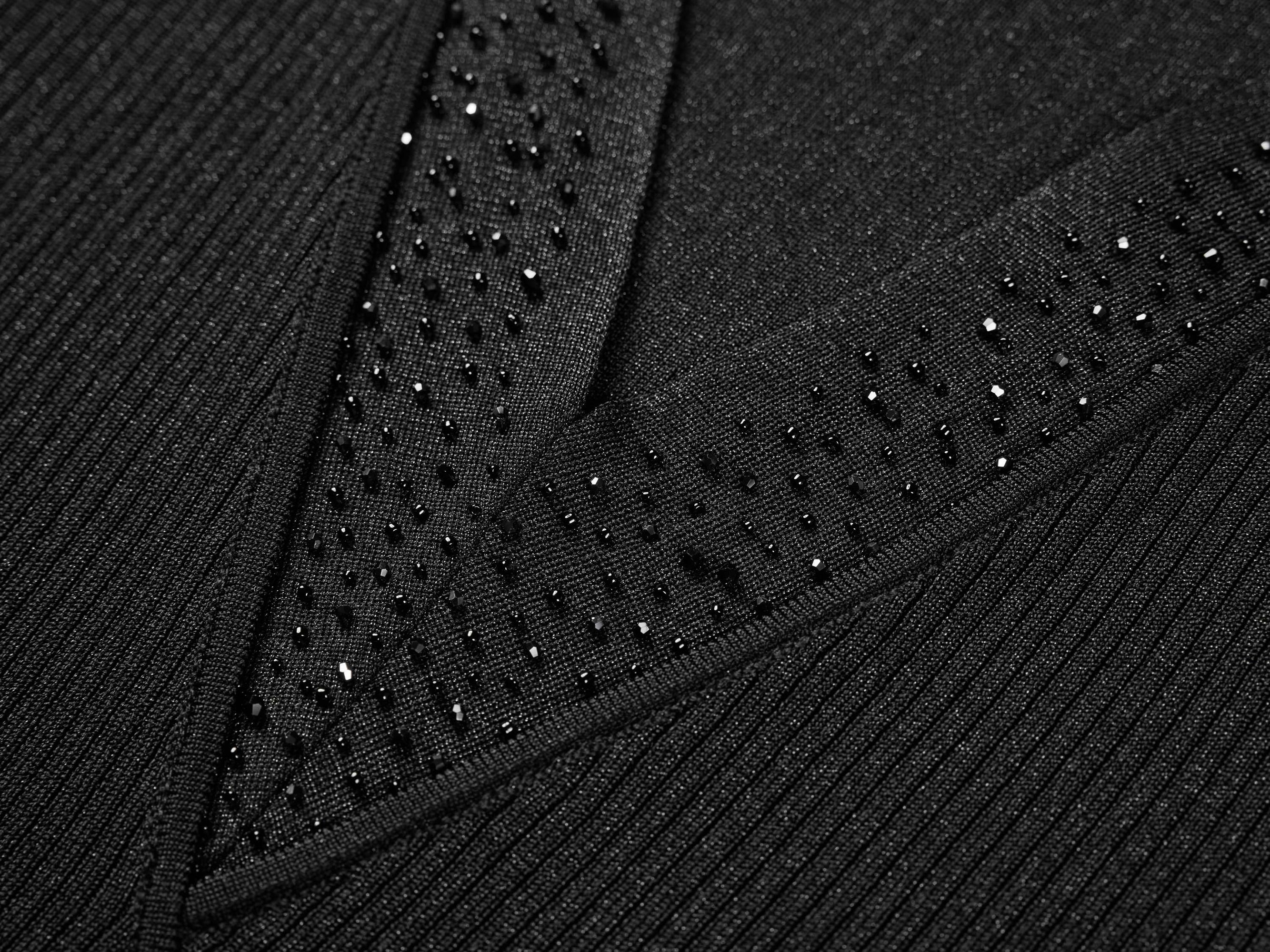 Short Sleeve Knit Top | Black