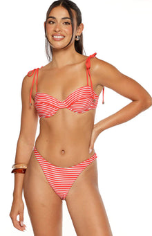 9.0 Swim Bianca Bikini Bottoms | Red Stripe