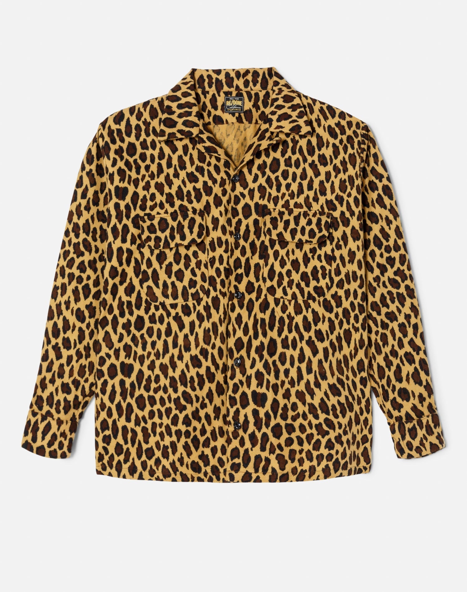 50s Straight Bottom Shirt | Leopard