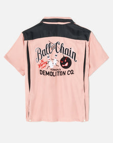 Mens | Striker Bowling Shirt | Pink/Black