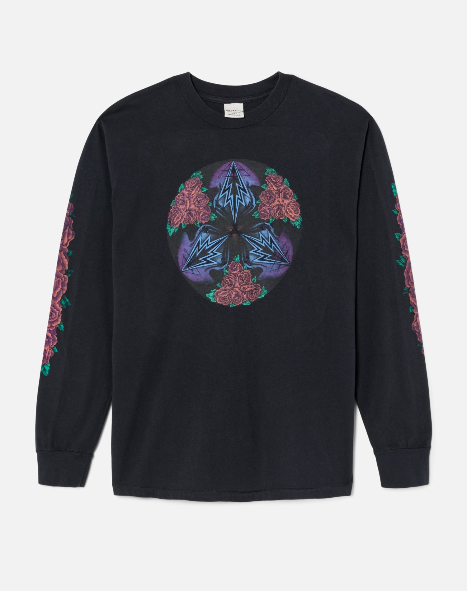 Loose Long Sleeve "Cosmic Rose" | Aged Black