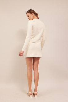 Kelsey Boucle Skirt | Ivory