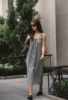 The Sienna Midi Dress | Tuxedo Plaid