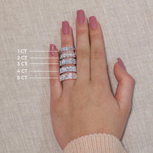 1.00 CT Emerald Lab-Grown Diamond | Five Stone Anniversary Wedding Band Ring | 14K Yellow Gold | G Color | VS Clarity