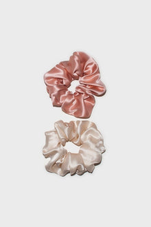 Silk Scrunchie - 2 Pack | Black/Creme