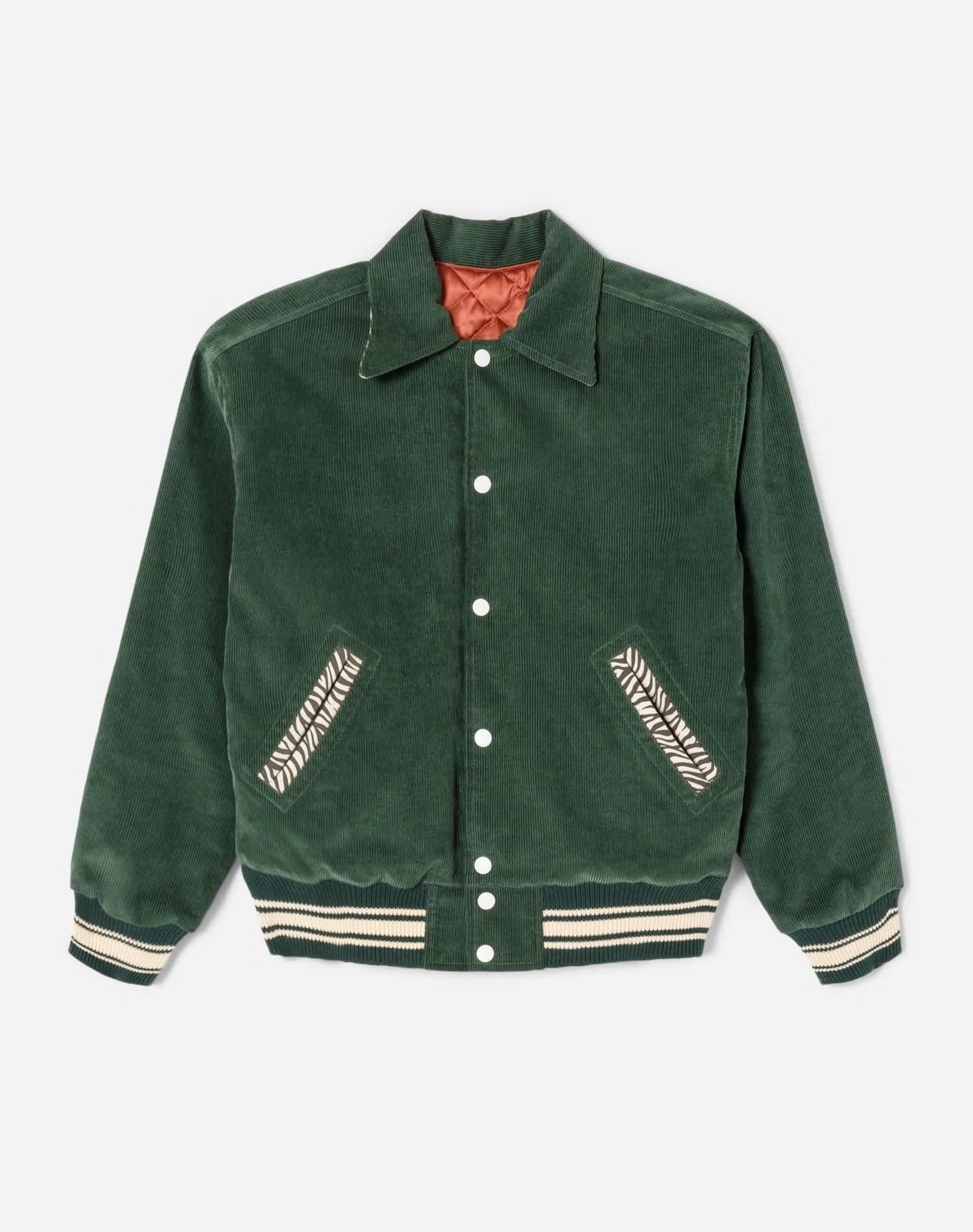 Varsity Jacket | Pine Green Zebra