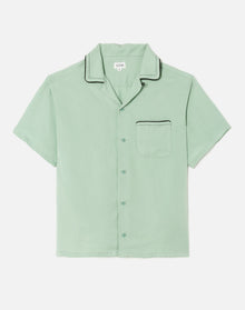 Mens | Sashiko Bowling Shirt | Pale Green