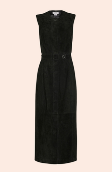 Suede Vest Dress | Black